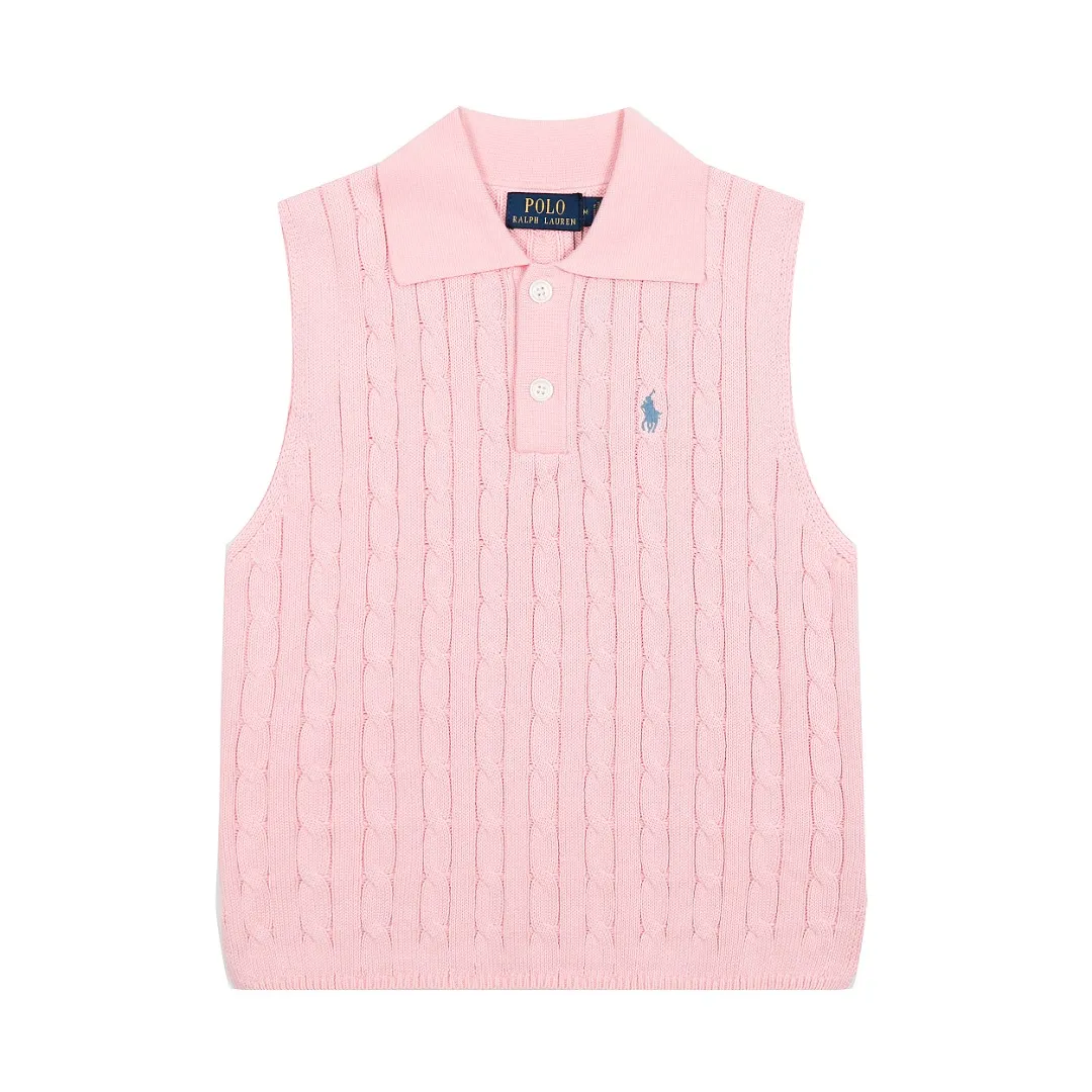 P166 💰 "Top quality" Style number: DS023# (not off the shelves all year round) [Ralph Lauren POLO lapel solid color pony embroidered logo knitted vest short sleeves] ✅Ralph Lauren Ralph Lauren classic basic versatile all-season cardigan knitted POLO vest vest short sleeves ✅Main supplier platform live broadcast Wholesale entity Replacement when out of stock Not off the shelf ✅ZP quality 1:1 version Scan the code to enter the GF website Counter quality ✅Details and quality are the only one in Guangzhou. Imported quality cotton yarn, focusing on high-end, cost-effective. Needless to say good quality. ✅Restore the original version. The maximum size can be worn up to 150 pounds. Loose, comfortable and stress-free. Olive green, denim blue, Chinese red